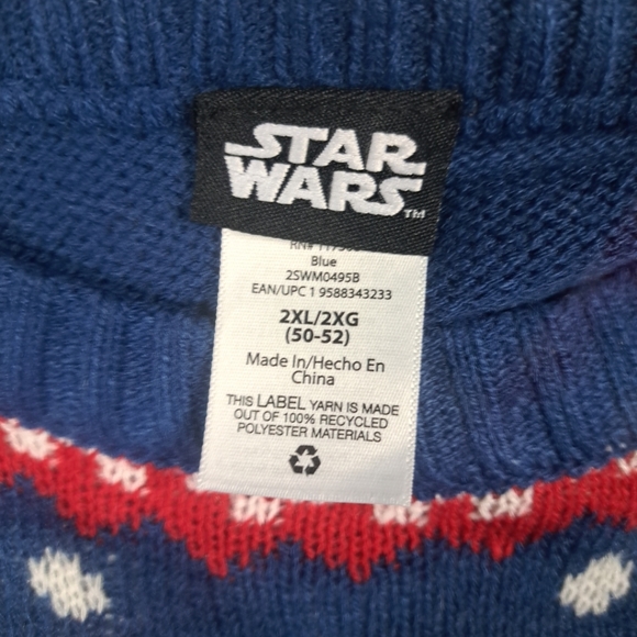 Ugly Christmas Sweater Xmas Size 2XL Star Wars - Picture 4 of 7